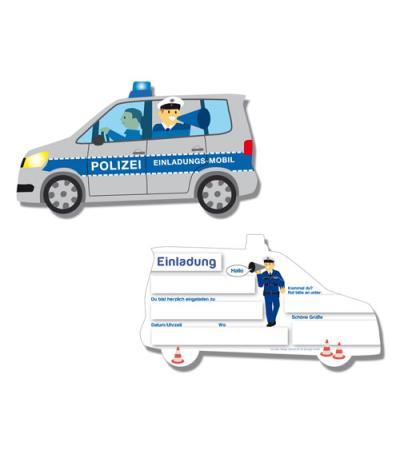 Polizei Einladungskarten 6 Stück